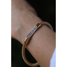 14 Ayar Altın Taş Detaylı Jessica Zincir Bileklik