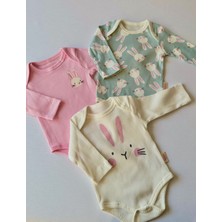 Kız Bebek Şeker Pembe Üçlü Body