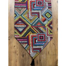 Vintage Duck Keten Runner ve 6'lı Siyah Supla Seti