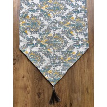 Mint Avangart Duck Keten Runner ve 6'lı Krem Supla Seti