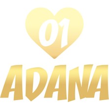 Kalpli 01 Adana Araba Sticker 17X17 cm Gold