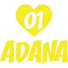 Kalpli 01 Adana Araba Sticker 17X17 cm Sarı