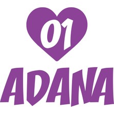 Kalpli 01 Adana Araba Sticker 17X17 cm Mor