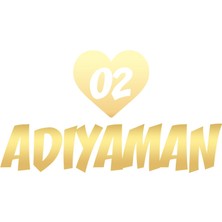 Kalpli 02 Adıyaman Araba Sticker 17X17 cm Gold