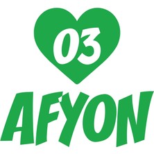 Kalpli 03 Afyon Araba Sticker 17X17 cm Yeşil