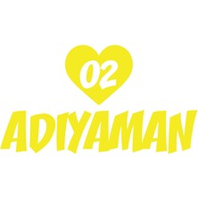 Kalpli 02 Adıyaman Araba Sticker 17X17 cm Sarı