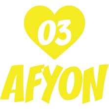 Kalpli 03 Afyon Araba Sticker 17X17 cm Sarı