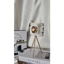 Tripot Ayaklı Kristal Cam Fotoğraf Makinesi Dekoratif Obje - Büyük Boy