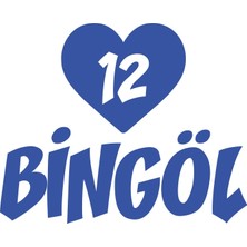 Kalpli 12 Bingöl Araba Sticker 17X17 cm Mavi