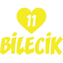 Kalpli 11 Bilecik Araba Sticker 17X17 cm Sarı