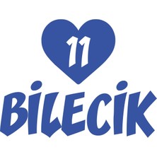 Kalpli 11 Bilecik Araba Sticker 17X17 cm Mavi