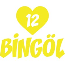 Kalpli 12 Bingöl Araba Sticker 17X17 cm Sarı