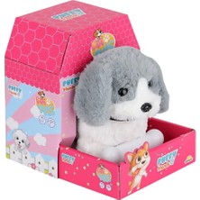 4247 Sesli Hareketli Peluş Köpek Gri