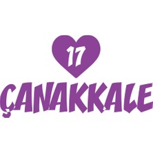 Kalpli 17 Çanakkale Araba Sticker 17X17 cm Mor