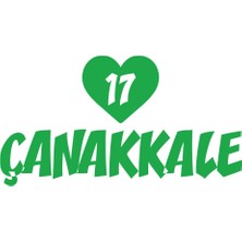 Kalpli 17 Çanakkale Araba Sticker 17X17 cm Yeşil