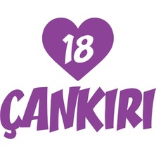 Kalpli 18 Çankırı Araba Sticker 17X17 cm Mor
