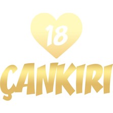 Kalpli 18 Çankırı Araba Sticker 17X17 cm Gold