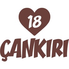 Kalpli 18 Çankırı Araba Sticker 17X17 cm Kahverengi