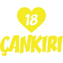 Kalpli 18 Çankırı Araba Sticker 17X17 cm Sarı
