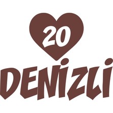 Kalpli 20 Denizli Araba Sticker 17X17 cm Kahverengi