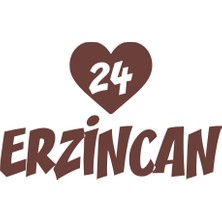 Kalpli 24 Erzincan Araba Sticker 17X17 cm Kahverengi