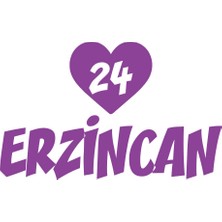 Kalpli 24 Erzincan Araba Sticker 17X17 cm Mor