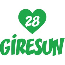 Kalpli 28 Giresun Araba Sticker 17X17 cm Yeşil