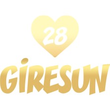 Kalpli 28 Giresun Araba Sticker 17X17 cm Gold