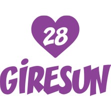 Kalpli 28 Giresun Araba Sticker 17X17 cm Mor