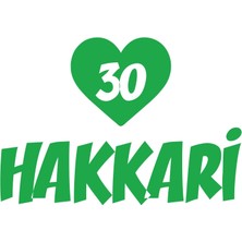 Kalpli 30 Hakkari Araba Sticker 17X17 cm Yeşil