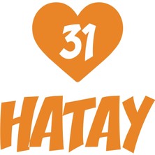 Kalpli 31 Hatay Araba Sticker 17X17 cm Turuncu