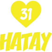 Kalpli 31 Hatay Araba Sticker 17X17 cm Sarı