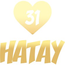 Kalpli 31 Hatay Araba Sticker 17X17 cm Gold
