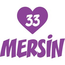 Kalpli 33 Mersin Araba Sticker 17X17 cm Mor