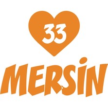 Kalpli 33 Mersin Araba Sticker 17X17 cm Turuncu