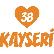 Kalpli 38 Kayseri Araba Sticker 17X17 cm Turuncu