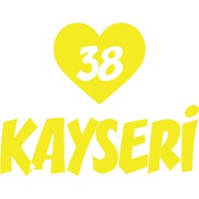 Kalpli 38 Kayseri Araba Sticker 17X17 cm Sarı