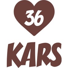Kalpli 36 Kars Araba Sticker 17X17 cm Kahverengi