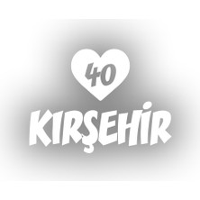 Kalpli 40 Kırşehir Araba Sticker 17X17 cm Beyaz