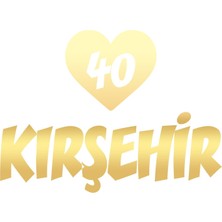 Kalpli 40 Kırşehir Araba Sticker 17X17 cm Gold