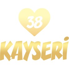 Kalpli 38 Kayseri Araba Sticker 17X17 cm Gold