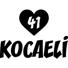 Kalpli 41 Kocaeli Araba Sticker 17X17 cm Siyah