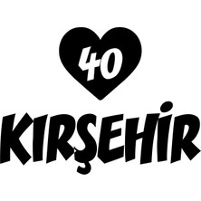 Kalpli 40 Kırşehir Araba Sticker 17X17 cm Siyah