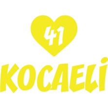 Kalpli 41 Kocaeli Araba Sticker 17X17 cm Sarı