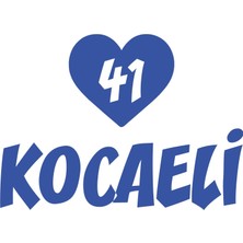 Kalpli 41 Kocaeli Araba Sticker 17X17 cm Mavi