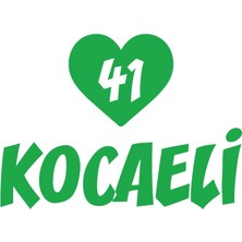 Kalpli 41 Kocaeli Araba Sticker 17X17 cm Yeşil