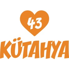 Kalpli 43 Kütahya Araba Sticker 17X17 cm Turuncu