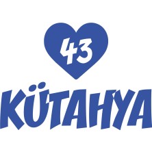 Kalpli 43 Kütahya Araba Sticker 17X17 cm Mavi