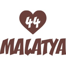 Kalpli 44 Malatya Araba Sticker 17X17 cm Kahverengi