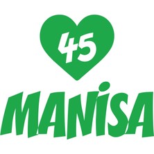 Kalpli 45 Manisa Araba Sticker 17X17 cm Yeşil